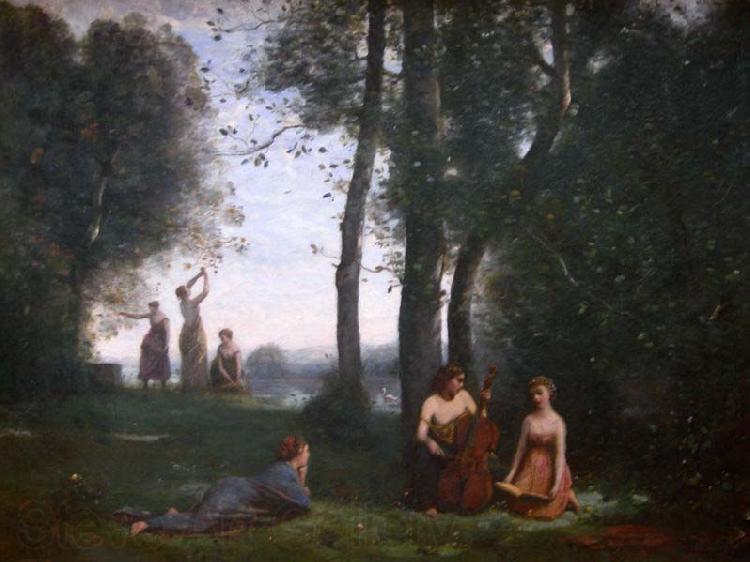 Jean-Baptiste Camille Corot Le concert champetre Norge oil painting art